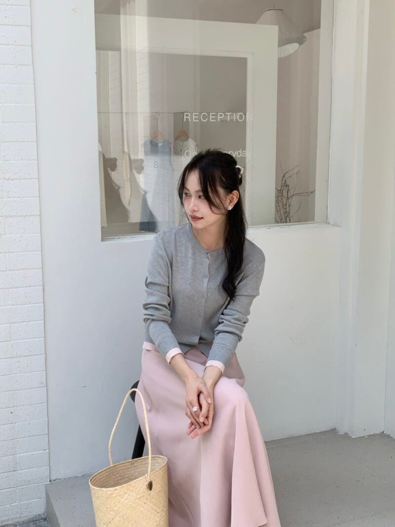 白栀茉莉~ 仙女气质大A字裙垂感十足的半身裙 (粉色)