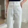 秒变筷子腿~ 重磅高克重弹力高腰直筒长裤 Viviana HW Long Pants in Black