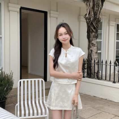 清风竹韵~ 新中式两件套 (提花面)