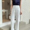 秒变筷子腿~ 重磅高克重弹力高腰直筒长裤 Viviana HW Long Pants in Black