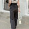 秒变筷子腿~ 重磅高克重弹力高腰直筒长裤 Viviana HW Long Pants in Black