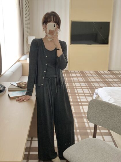 慵懒日记~ 空气层重磅舒适3件套 Clara 3 Pieces Set (2 colours)