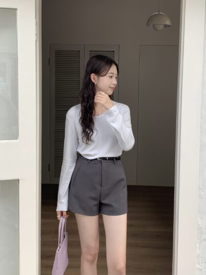 舒适莫兰蒂~ 超级舒服的长袖衫 Morandi Long Sleeve Top (莫兰蓝)