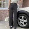 秒变筷子腿~ 重磅高克重弹力高腰直筒长裤 Viviana HW Long Pants in Black