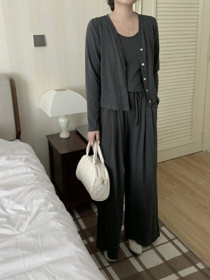 慵懒日记~ 空气层重磅舒适3件套 Clara 3 Pieces Set (2 colours)