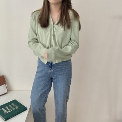 Avocado Soft Knit Cardigan 牛油果软糯开衫