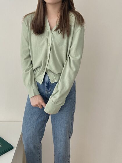 Avocado Soft Knit Cardigan 牛油果软糯开衫