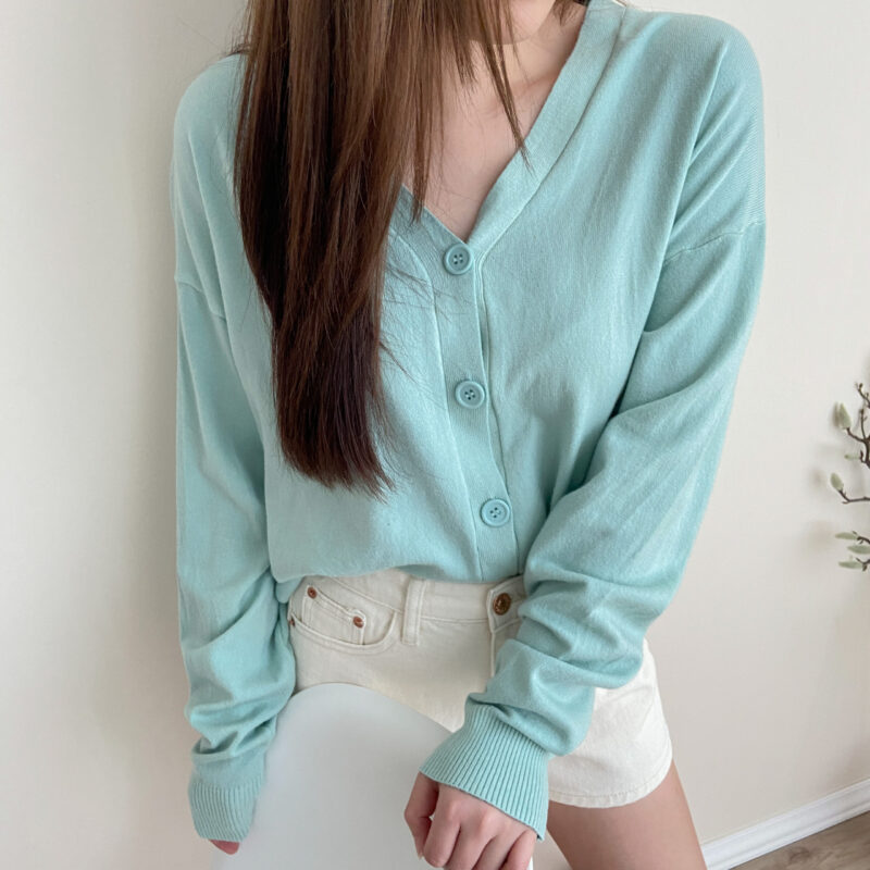 Cotton Candy Comfy Cardigan 宽松版棉花糖软糯开衫 (Blue)