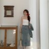 Vintage High Waisted Denim Skirt 自在牛仔~ 复古半身裙 - Image 2