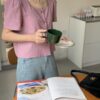 微醺葡萄~ 方领棉麻小衫 - Image 2