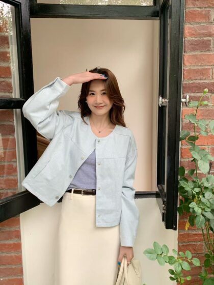 夏日海蓝~ 牛仔斜纹海蓝外套 Outerwear in Sea Salt Blue