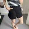 A字曲线~ 高弹力厚实A字弧形高腰黑短裤 Cally Comfy A-cut Shorts - Image 6