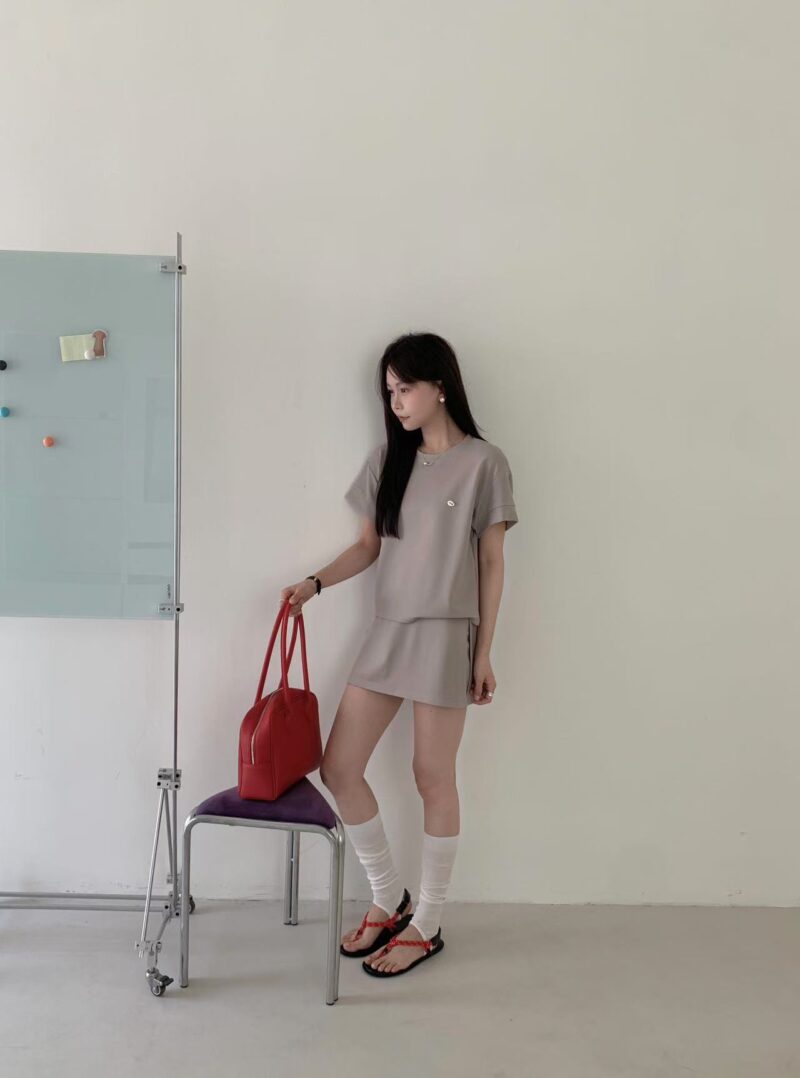 冷翠色系~ 休闲松弛感套装 (砂石灰) | Neutral Calm 2 Pieces Set in Sand Grey - Image 12