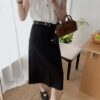百搭嘉宾~ 百搭基础高腰半裙 (附送腰带) 黑色 | Arrie HW Skirt with Belt in Black