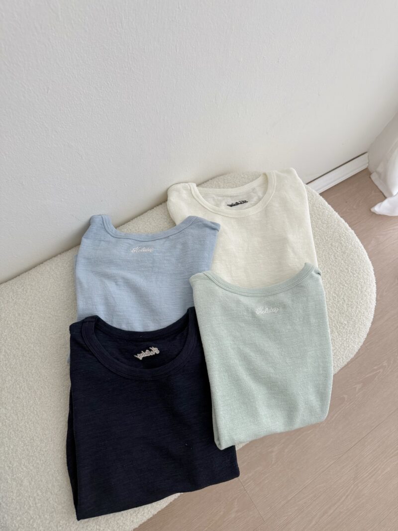 肌理质感~ 后刺绣基础Tee | Emee Embroidered Tee (4 colours) - Image 7