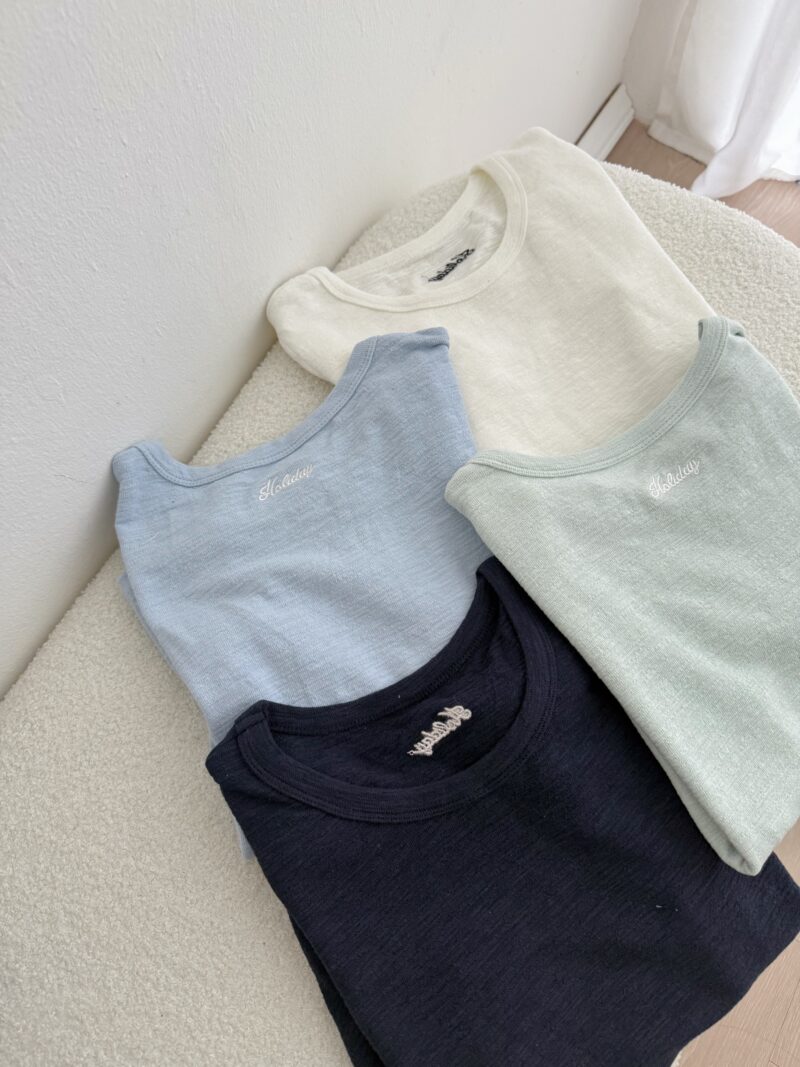 肌理质感~ 后刺绣基础Tee | Emee Embroidered Tee (4 colours)