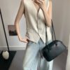 曲线~ 斜纹厚质感马甲 (奶白) | The Twill Vest (Cream) - Image 6