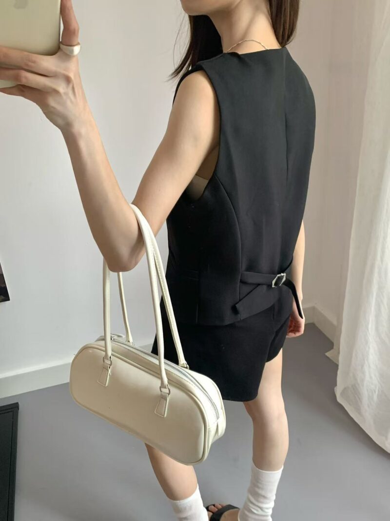 曲线~ 斜纹厚质感马甲 (卡其) | The Twill Vest (Khaki) - Image 9