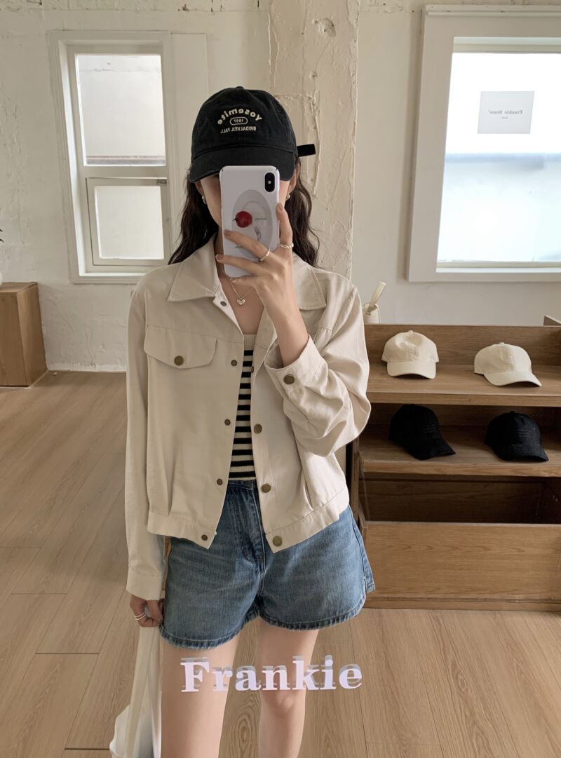 有点设计~ 条纹背心外套两件套 | Stripe Singlet Outerwear - Image 3