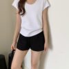 A字曲线~ 高弹力厚实A字弧形高腰黑短裤 Cally Comfy A-cut Shorts - Image 5