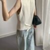 曲线~ 斜纹厚质感马甲 (奶白) | The Twill Vest (Cream) - Image 5