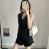 曲线~ 斜纹厚质感马甲 (奶白) | The Twill Vest (Cream) - Image 2