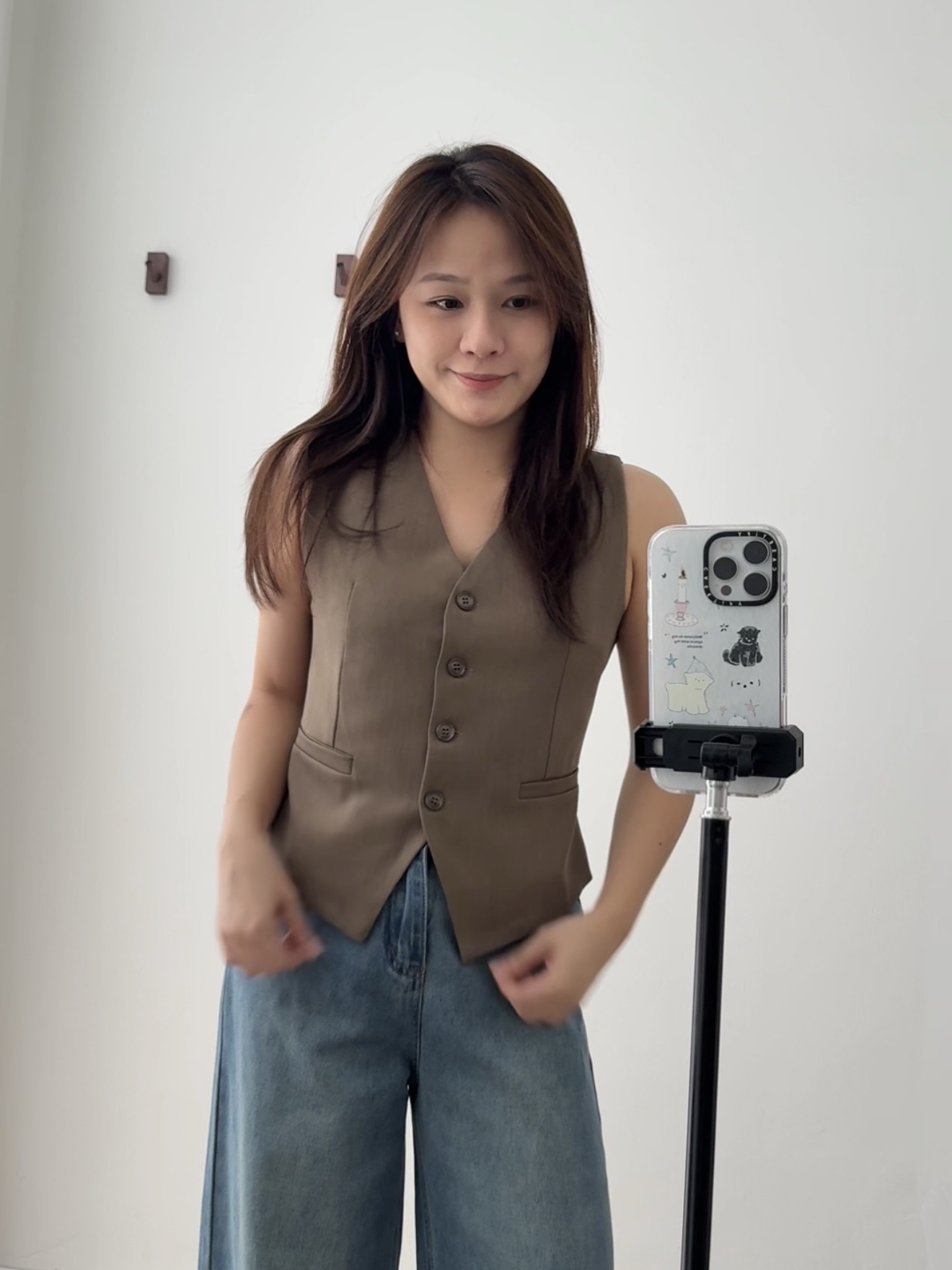 曲线~ 斜纹厚质感马甲 (卡其) | The Twill Vest (Khaki)