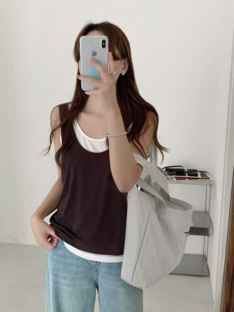 Tencel Cooling Double-Layer Tank Top
