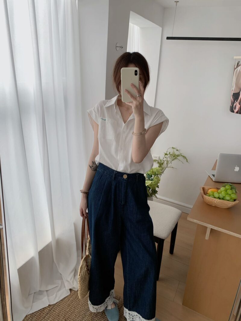 Chloe Cotton Linen Blouse (2 colours) - Image 6