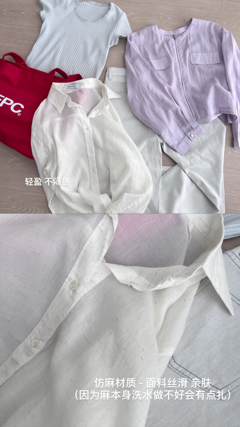 Lightweight Casual Linen Blouse - Image 2