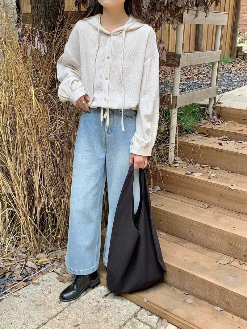 Summer Wash Drawstring Denim Jeans - Image 7