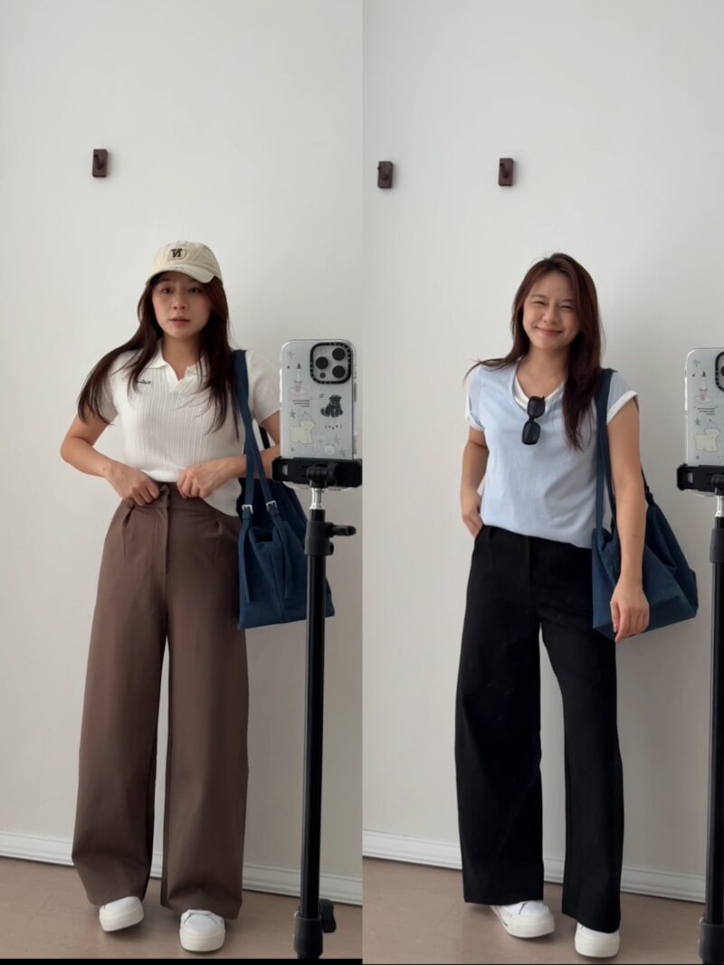 Mona Straight-cut Roma Knit Pants (2 colours)