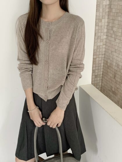 [PREORDER] Soft Airy Crochet Blossom Cardigan (3 colours)