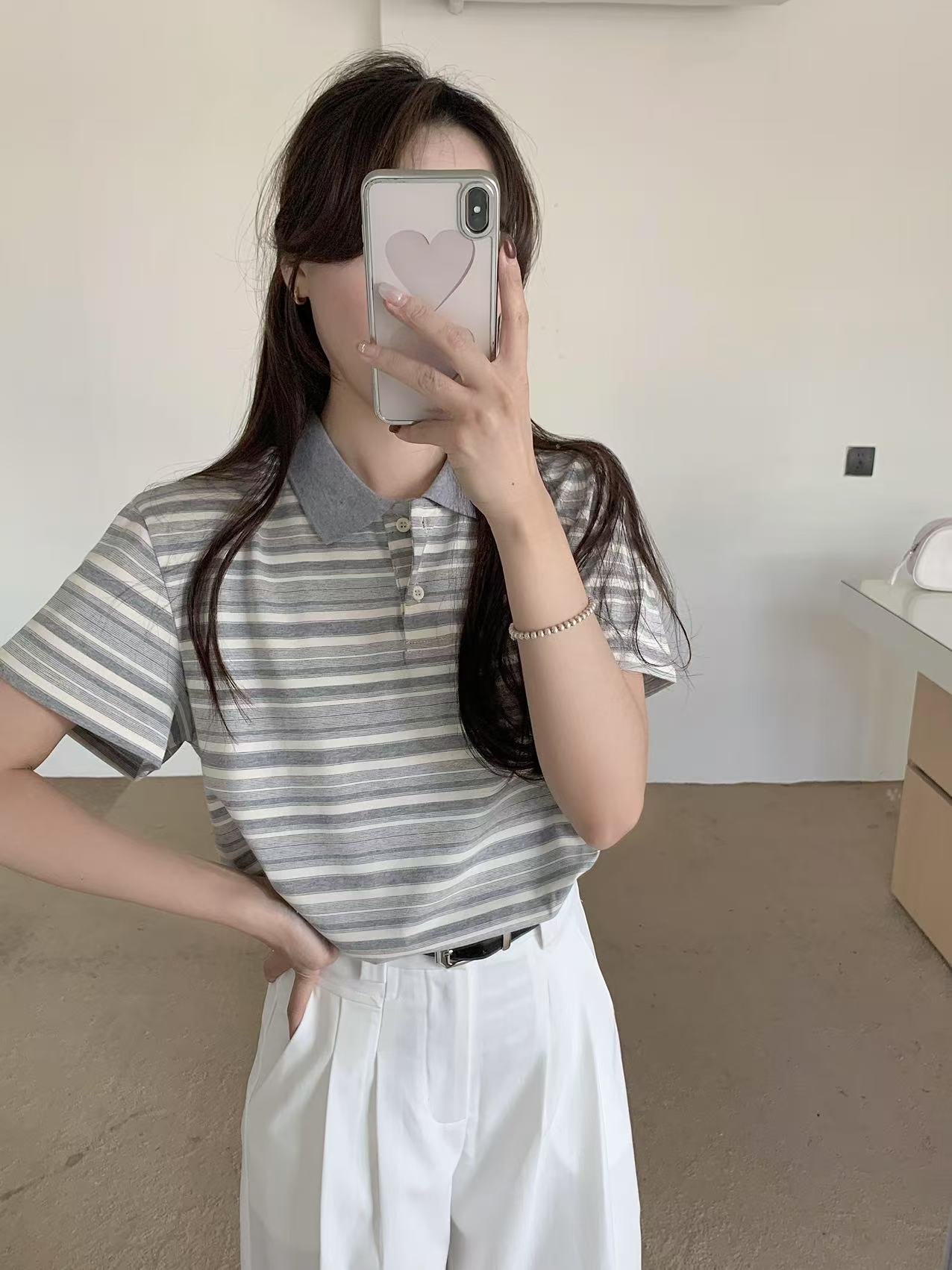 Retro Vintage Boyfriend Striped Tee - Image 4