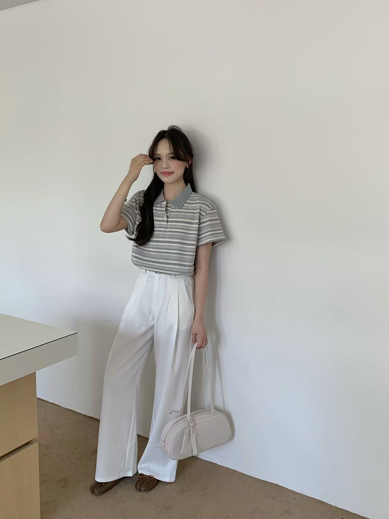 Retro Vintage Boyfriend Striped Tee - Image 3