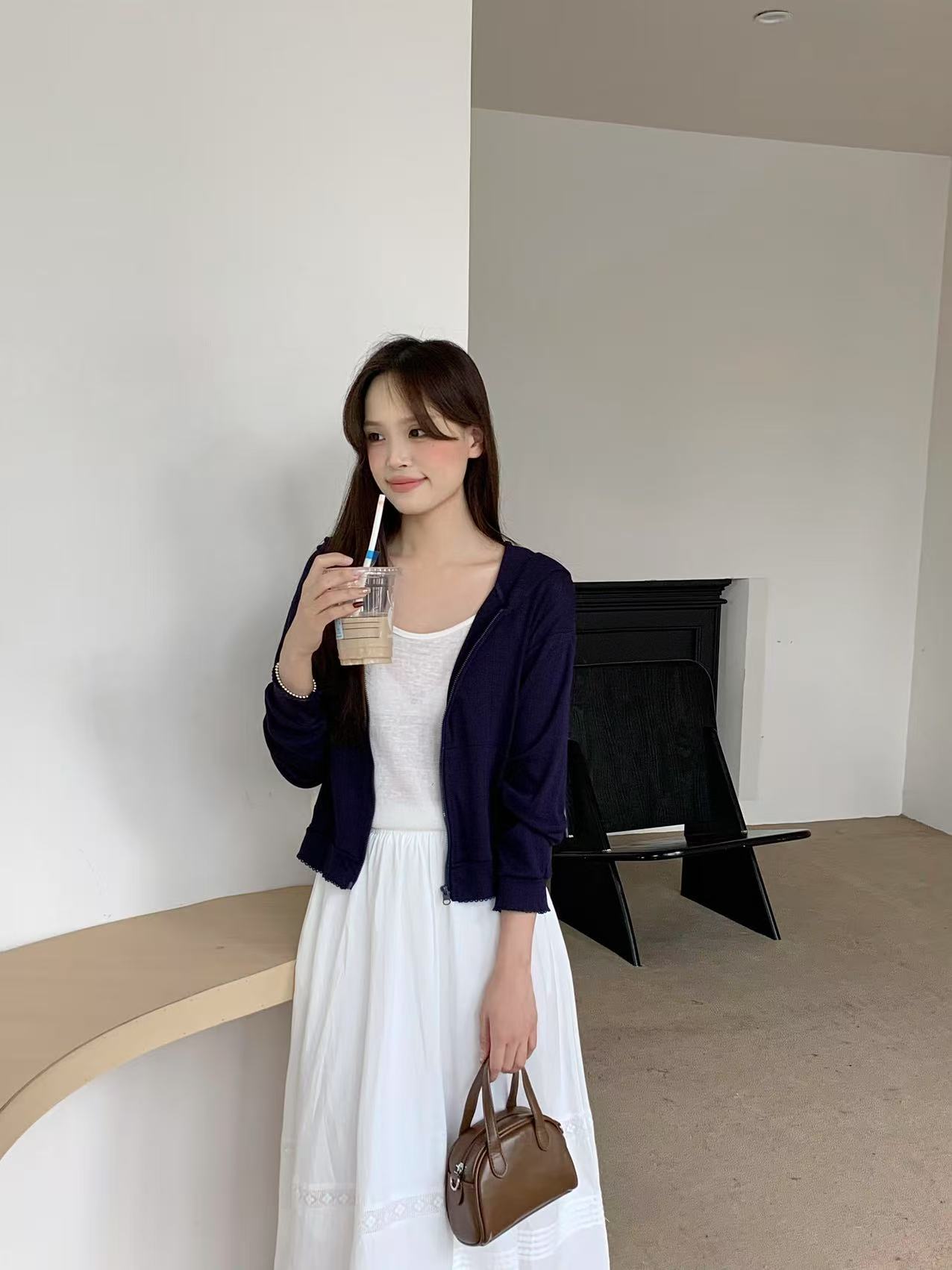 Soft Layer Hooded Jacket (Beige) - Image 6