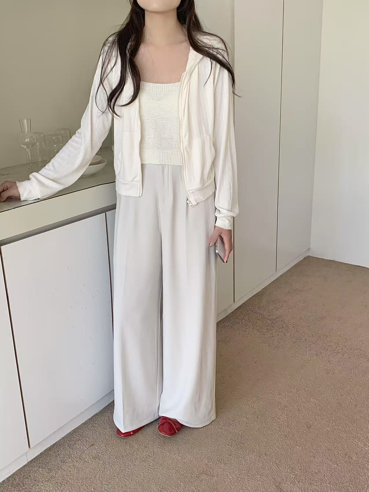 Soft Layer Hooded Jacket (Beige) - Image 3