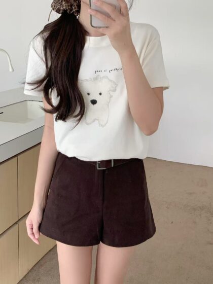 [BACKORDER] Soft Puppy Printed Tee (White)