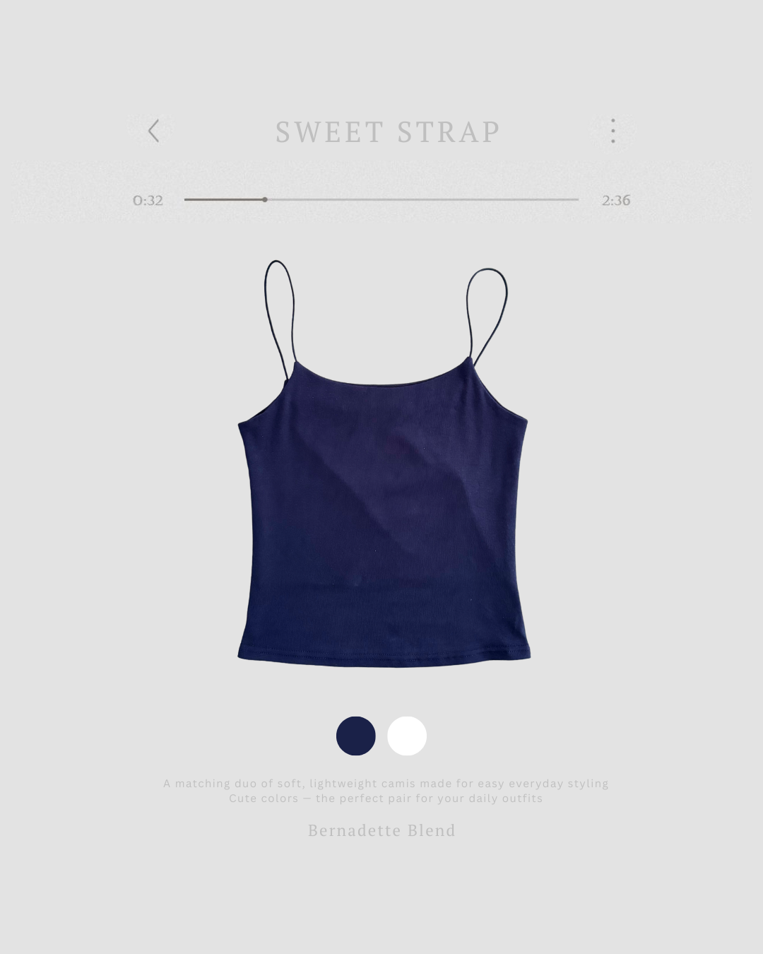 Sweet Strap Basic Singlet (2 colours)