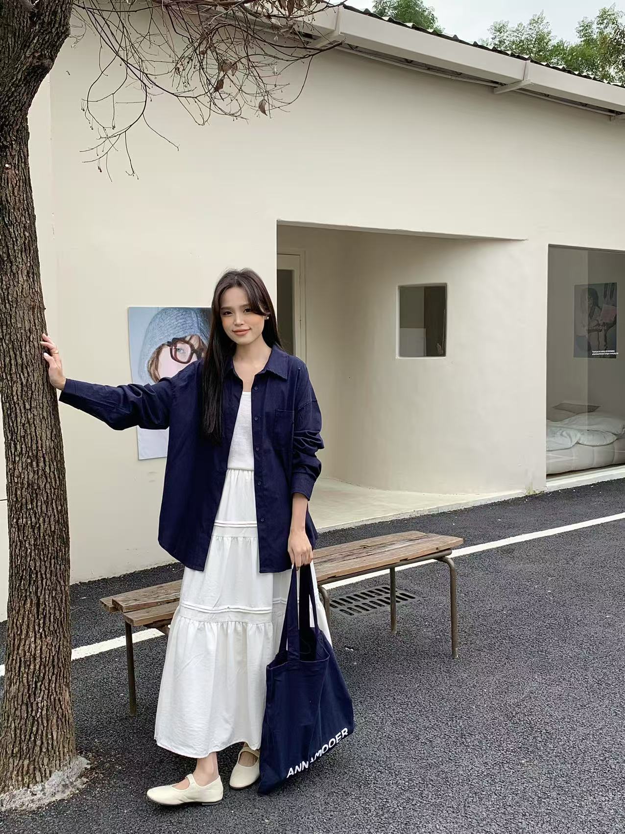 EasyLinen Overshirt + Canvas Carry Set (Green Bean) - Image 6