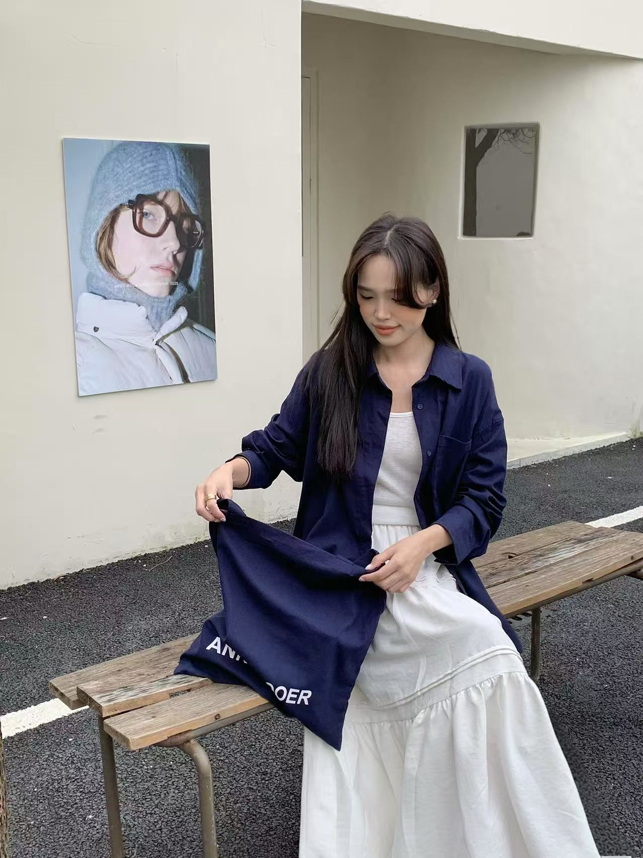 EasyLinen Overshirt + Canvas Carry Set (Green Bean) - Image 3