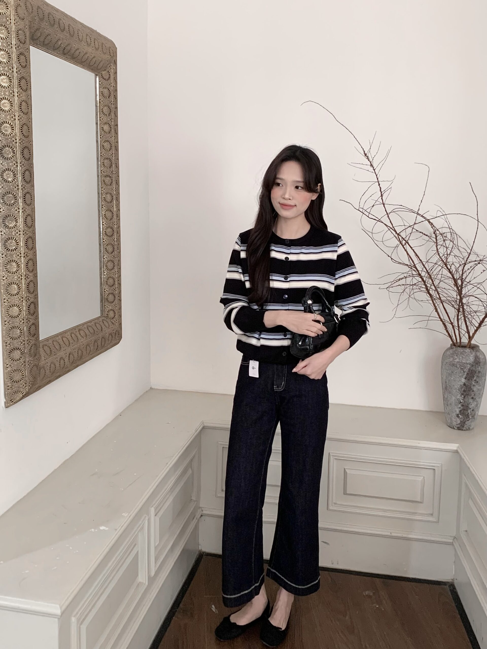 Atelier Soft Stripe Cardigan - Image 2
