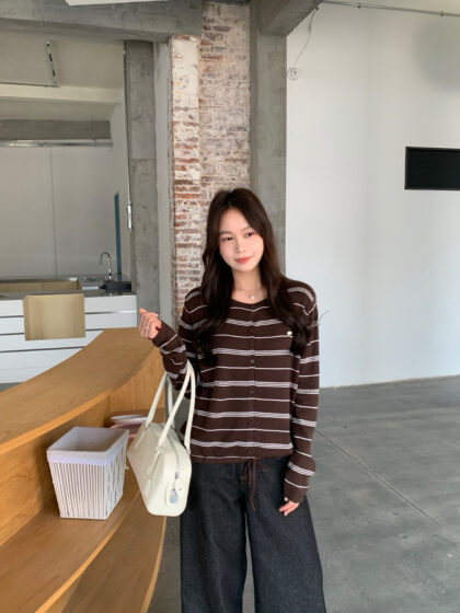 Cocoa Line Knit Cardigan