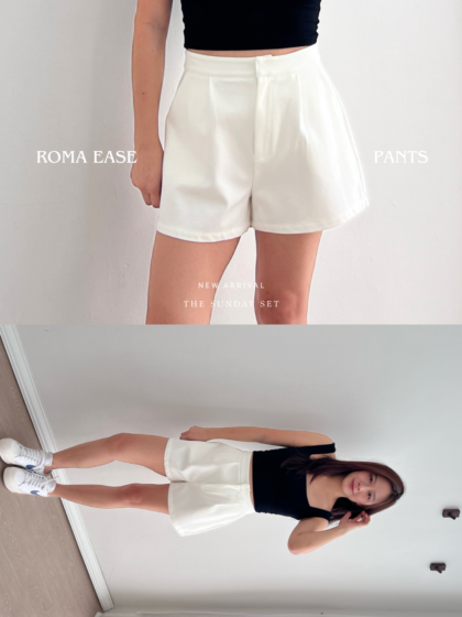 [REJECTED SALE] Roma Ease Pants (White)