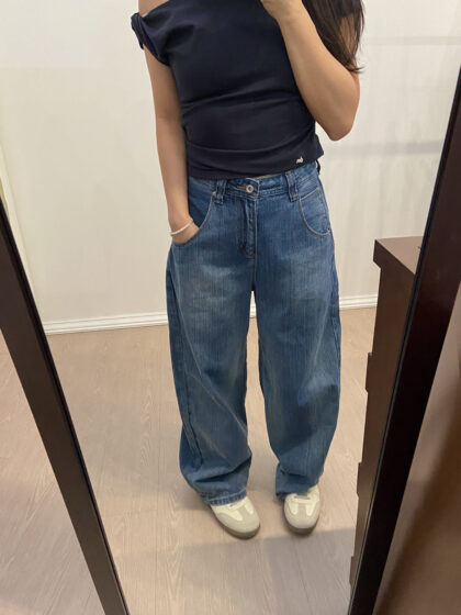Arc Curve Denim Pants