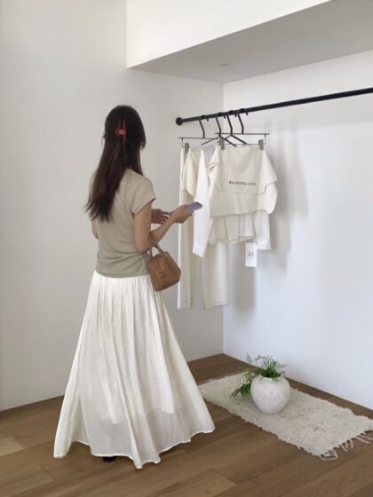 Skilly Satin Drape Skirt