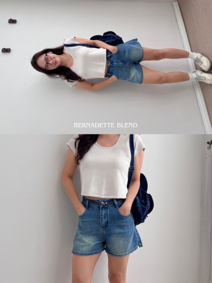 Classic Retro Blue Bermuda Shorts