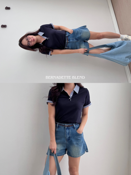 Grid Polo Comfy Top