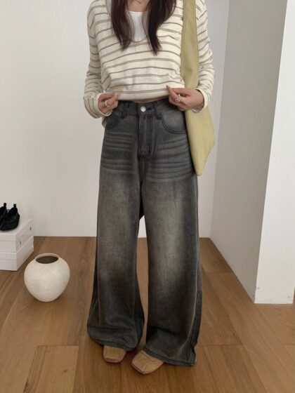 Dual-Soul Grey Wash Denim