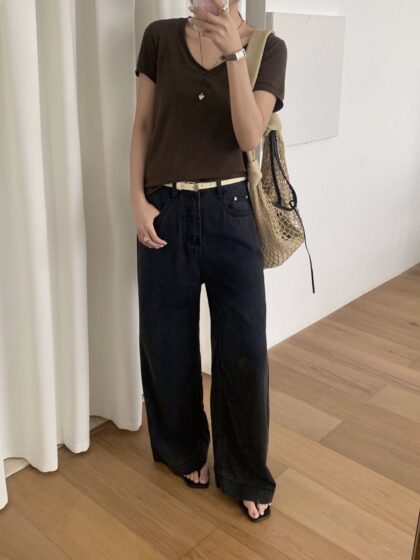 Airy Motion Modal HW Pants with Belt